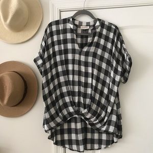 NWOT Gingham Top